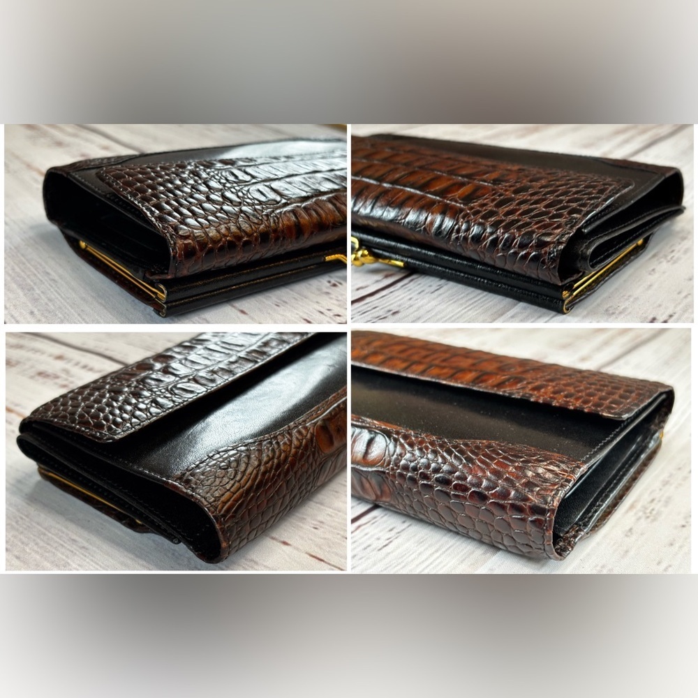 Brahmin Tuscan Collection Croc Embossed Wallet - Picture 8 of 9